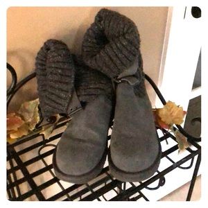 UGG Grey slouchy strap boots